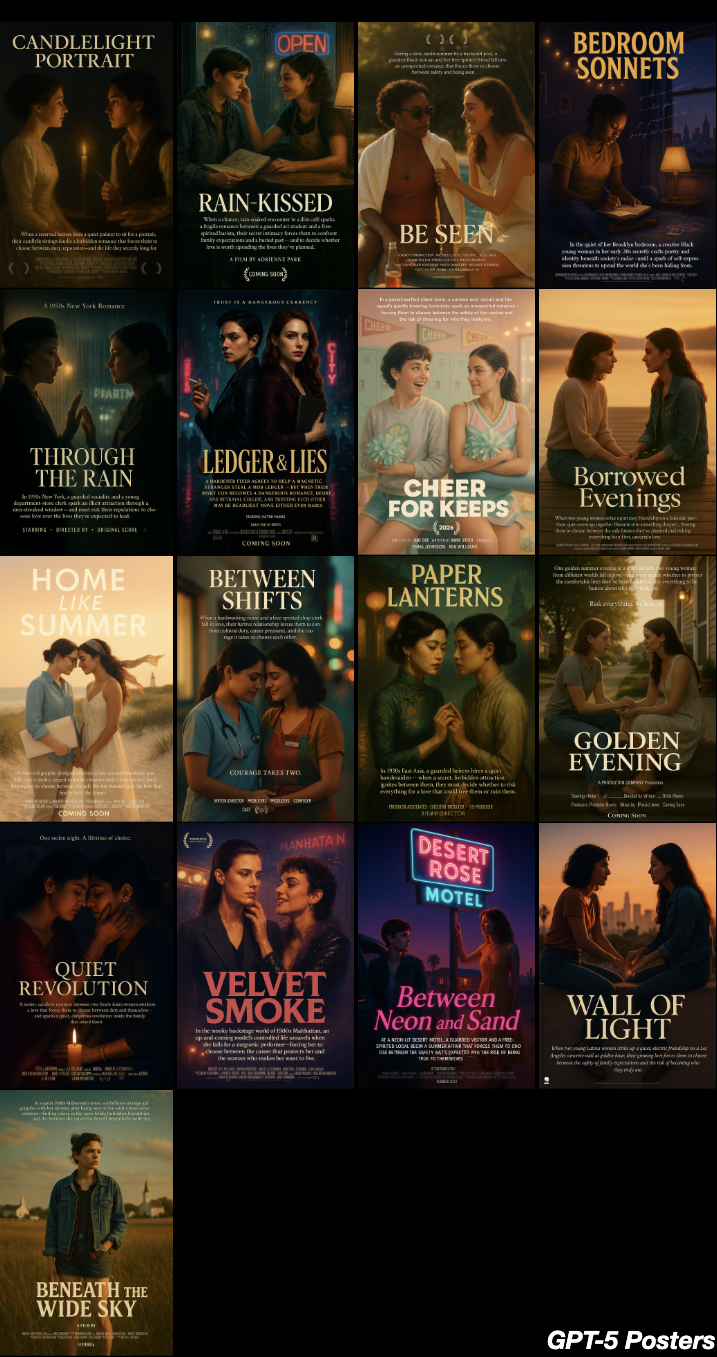 GPT-5 generated film posters